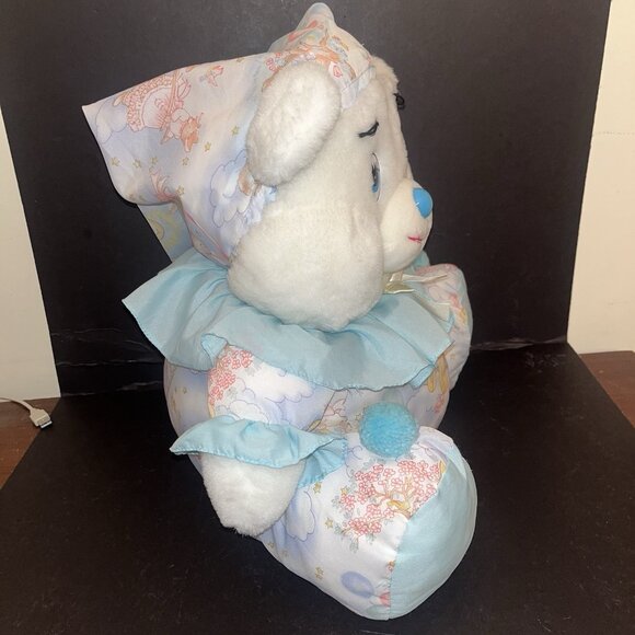 Plush Bear by Well Made 90s Sleepy Bear Nylon Parachute Material Puffy Vintage - Picture 9 of 15